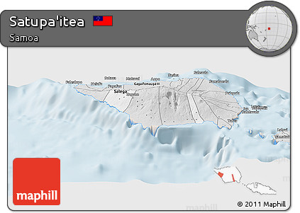Silver Style Panoramic Map of Satupa'itea