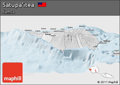 Silver Style Panoramic Map of Satupa'itea