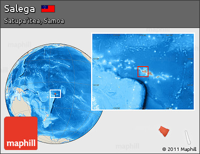 Shaded Relief Location Map of Salega
