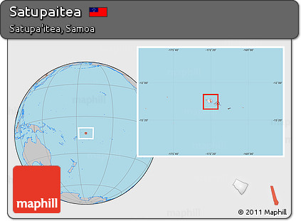 Gray Location Map of Satupaitea, highlighted country