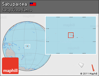Gray Location Map of Satupaitea, highlighted country