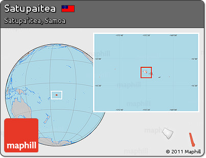 Gray Location Map of Satupaitea, highlighted country