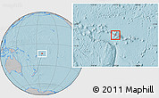 Gray Location Map of Satupaitea, highlighted parent region, hill shading