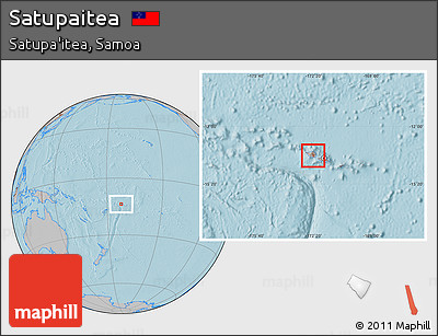 Gray Location Map of Satupaitea, hill shading