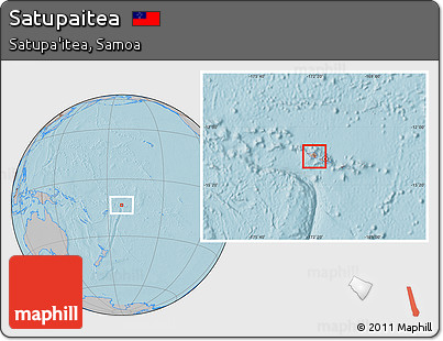 Gray Location Map of Satupaitea, hill shading