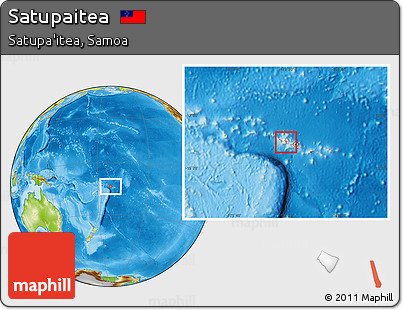 Physical Location Map of Satupaitea, highlighted country, highlighted parent region