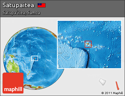 Physical Location Map of Satupaitea, highlighted parent region, within the entire country