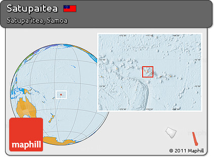 Political Location Map of Satupaitea, highlighted country, within the entire country