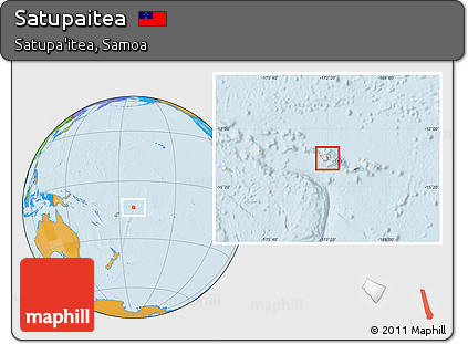Political Location Map of Satupaitea, highlighted country