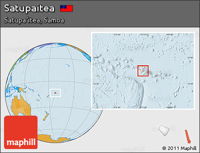 Political Location Map of Satupaitea, highlighted country