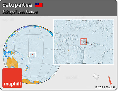 Political Location Map of Satupaitea, highlighted country