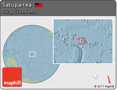 Savanna Style Location Map of Satupaitea, highlighted parent region, within the entire country, hill shading