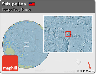 Savanna Style Location Map of Satupaitea, hill shading
