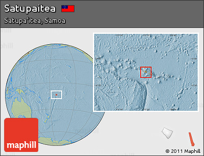 Savanna Style Location Map of Satupaitea, hill shading