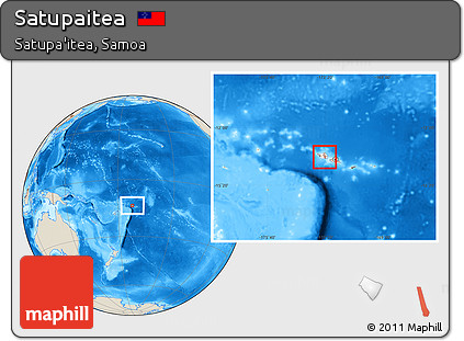Shaded Relief Location Map of Satupaitea, highlighted country, highlighted parent region