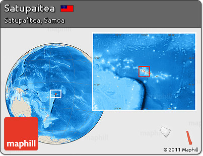 Shaded Relief Location Map of Satupaitea, highlighted country, highlighted parent region