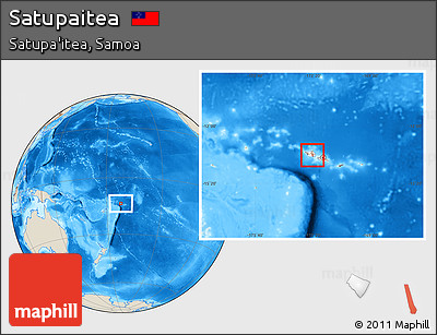 Shaded Relief Location Map of Satupaitea, highlighted country, highlighted parent region
