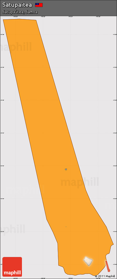 Political Simple Map of Satupaitea, cropped outside