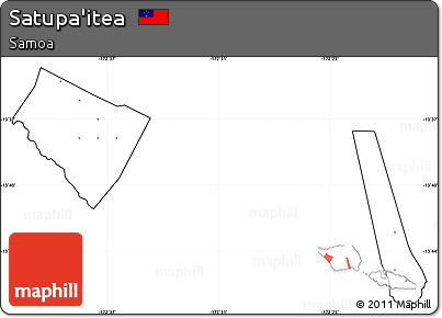 Blank Simple Map of Satupa'itea, cropped outside, no labels
