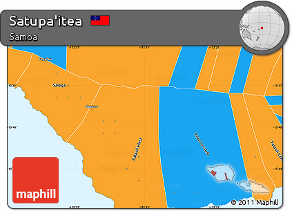 Political Simple Map of Satupa'itea
