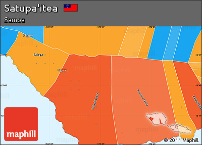Political Simple Map of Satupa'itea, political shades outside