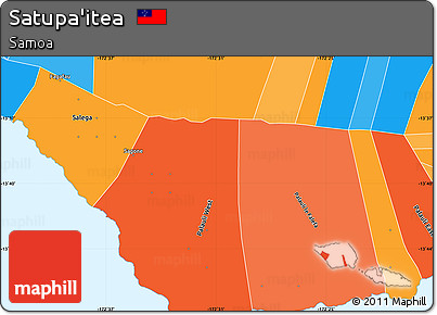 Political Simple Map of Satupa'itea, political shades outside