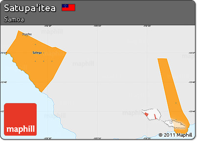 Political Simple Map of Satupa'itea, single color outside