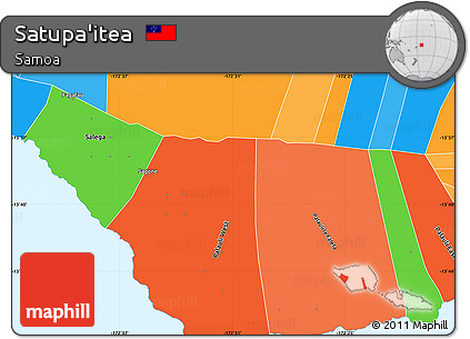 Political Shades Simple Map of Satupa'itea
