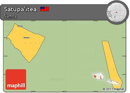 Savanna Style Simple Map of Satupa'itea, cropped outside