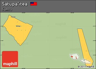Savanna Style Simple Map of Satupa'itea, cropped outside