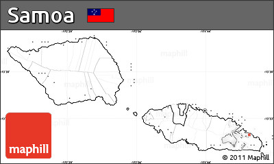 Blank Simple Map of Samoa, no labels