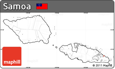 Blank Simple Map of Samoa, no labels