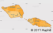 Political Shades Simple Map of Samoa, cropped outside