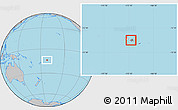 Gray Location Map of Sagaga le Falefa, highlighted country, highlighted parent region, within the entire country