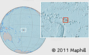 Gray Location Map of Sagaga le Falefa, highlighted parent region, within the entire country, hill shading