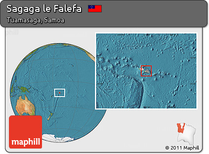 Satellite Location Map of Sagaga Le Falefa, highlighted country, highlighted parent region