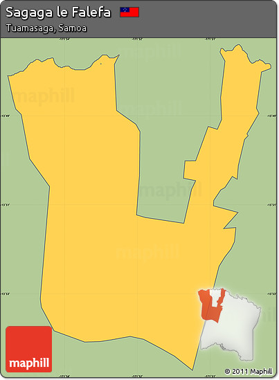 Savanna Style Simple Map of Sagaga Le Falefa, cropped outside