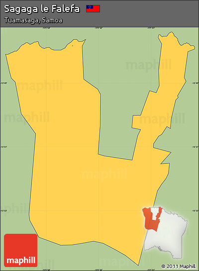 Savanna Style Simple Map of Sagaga Le Falefa, cropped outside
