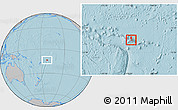 Gray Location Map of Sagaga Le Usoga, within the entire country, hill shading