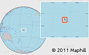 Gray Location Map of Sagaga Le Usoga, highlighted country, highlighted parent region