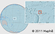 Gray Location Map of Sagaga Le Usoga, highlighted country, hill shading