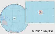 Gray Location Map of Sagaga Le Usoga, highlighted parent region, within the entire country