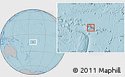 Gray Location Map of Sagaga Le Usoga, highlighted parent region, hill shading