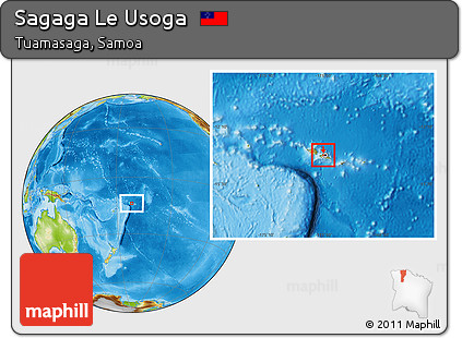 Physical Location Map of Sagaga Le Usoga, highlighted parent region