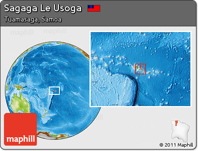 Physical Location Map of Sagaga Le Usoga, highlighted parent region