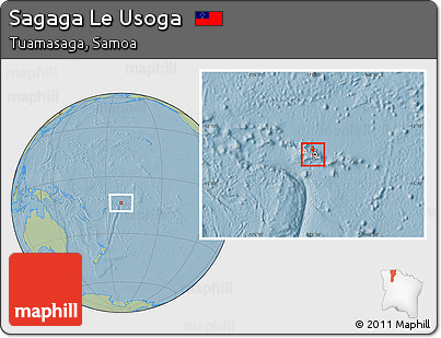 Savanna Style Location Map of Sagaga Le Usoga, highlighted country, highlighted parent region, hill shading