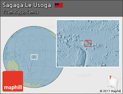 Savanna Style Location Map of Sagaga Le Usoga, highlighted country, highlighted parent region, hill shading