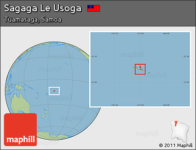 Savanna Style Location Map of Sagaga Le Usoga, highlighted parent region
