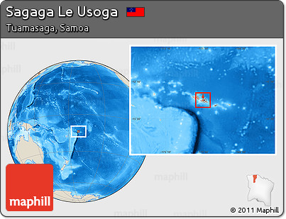 Shaded Relief Location Map of Sagaga Le Usoga