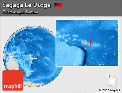 Shaded Relief Location Map of Sagaga Le Usoga